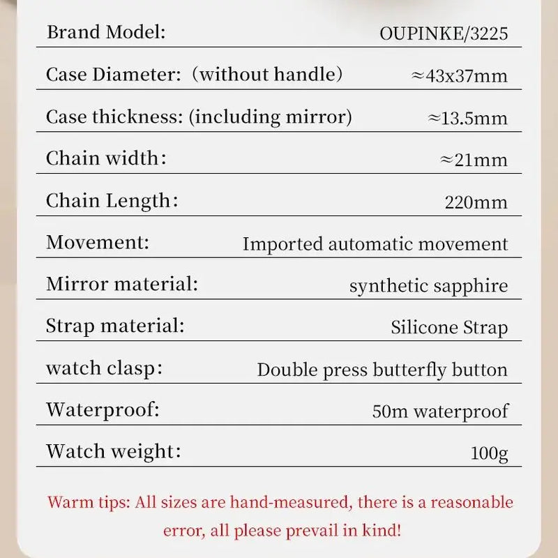 3225 Women'S Watch Luxury Brand All Diamond Automatic Mechanical Watch Classic Silicone Waterproof Elegant Women'S Watch